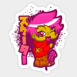 Skater Girl Sticker